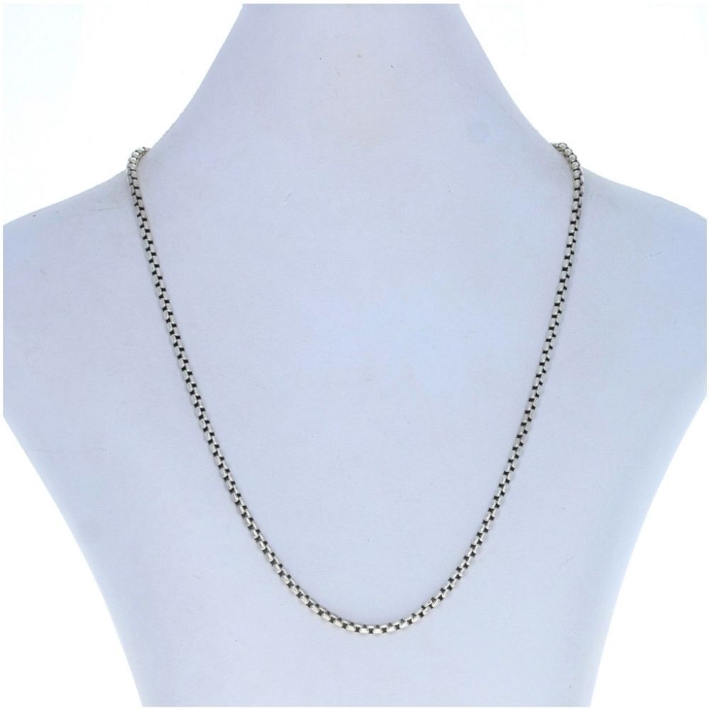 Chamilia 925 Sterling Silver Box Chain Charm Necklace For Pandora Bracelets